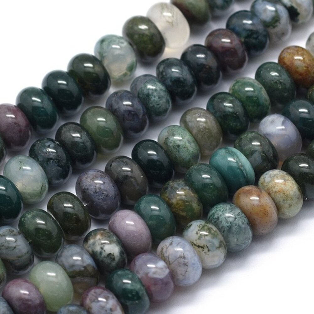 8x5mm Rondelle Indian Agate